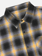 Men's Shadow Plaid Pocket Long Sleeve Shirt Eleven Oasis