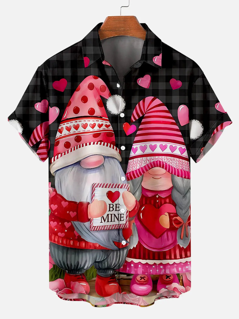 Valentine's Day Men's Short Sleeve Shirt Eleven Oasis