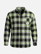 Men's Shadow Plaid Pocket Long Sleeve Shirt Eleven Oasis