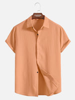 Men's Everyday Crinkle Texture Short Sleeve Shirt Eleven Oasis