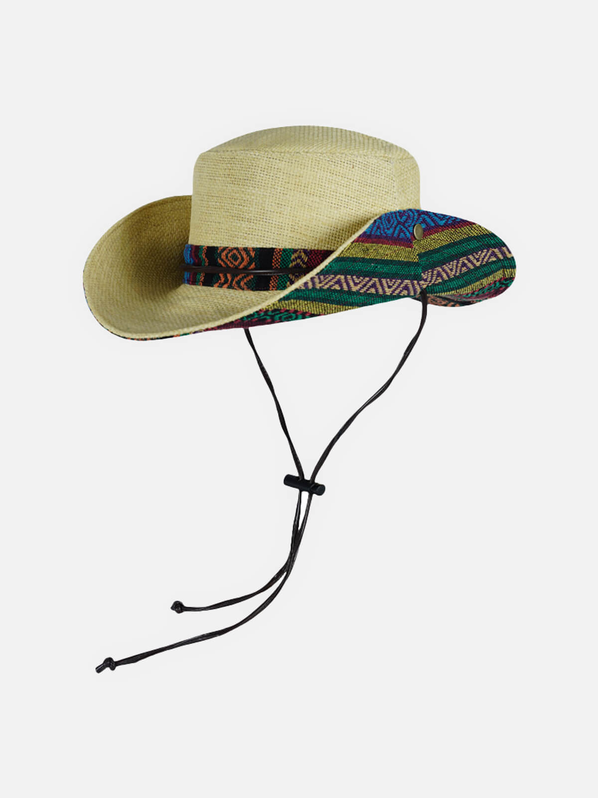 Men's Western Straw Cowboy Hat with Chin Strap Eleven Oasis