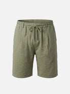 Men's Linen Cotton Blend Drawstring Shorts Eleven Oasis