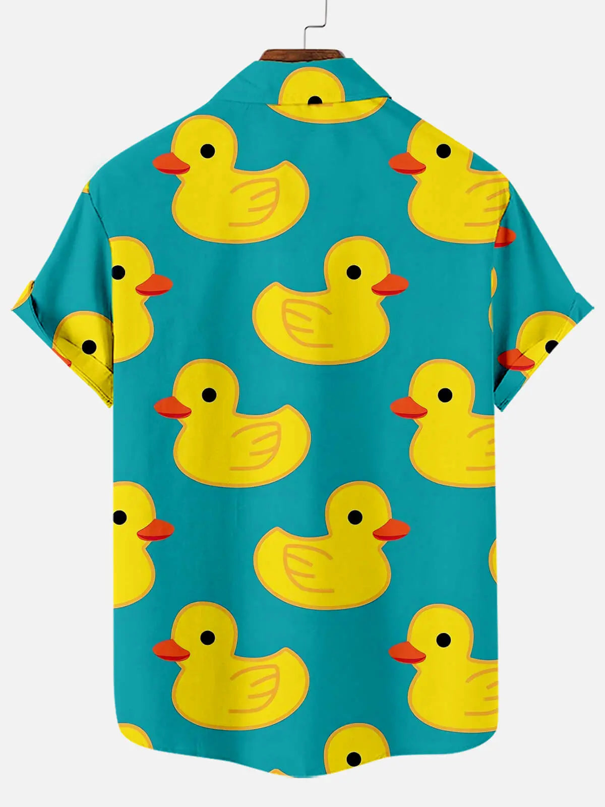 Little Yellow Duck Pattern Men's Hawaii Short Sleeve ShirtMens short sleeve shirts Big and tall Mens shirts Short sleeve shirts for men Mens 4xl shirts Casual short sleeve shirts