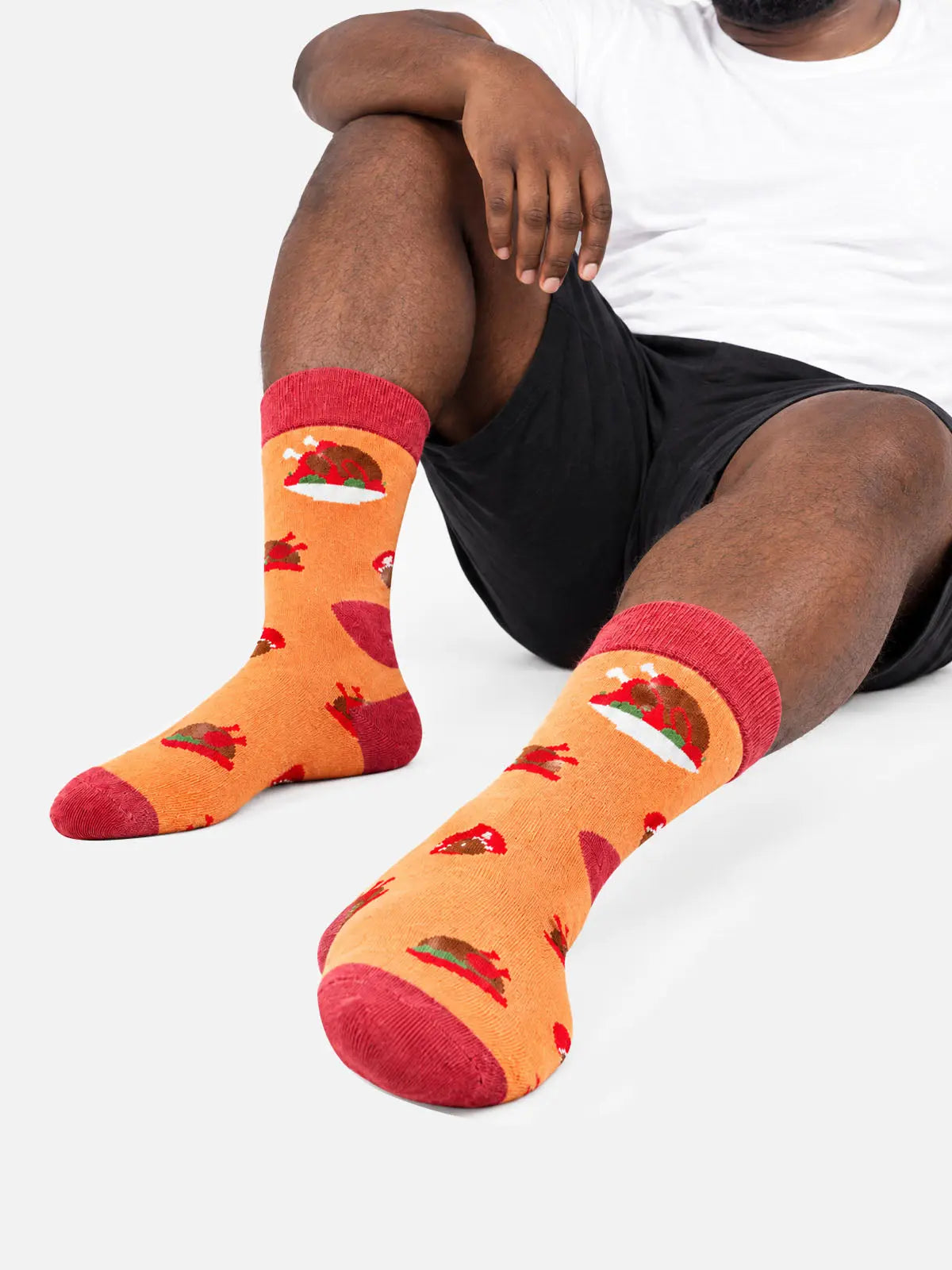 Men's Thanksgiving Holiday Print Crew Socks
