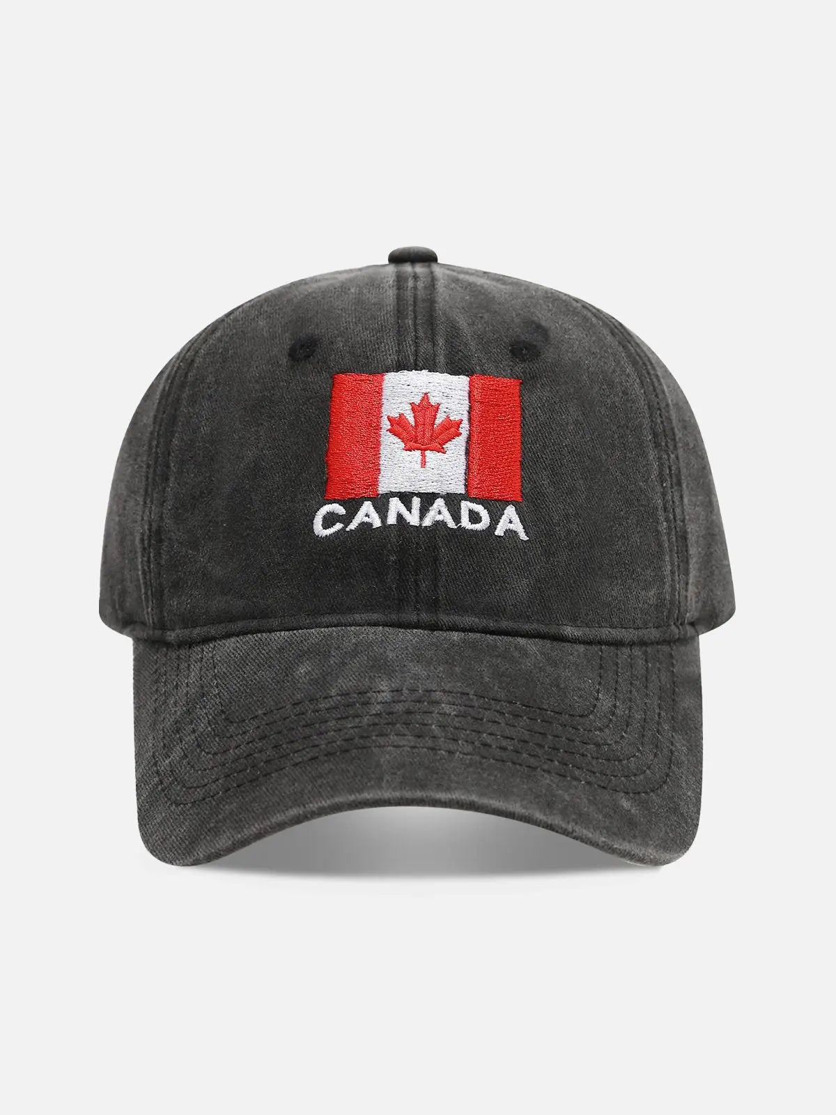 Men's Flag Embroidered Washed Baseball Cap Eleven Oasis