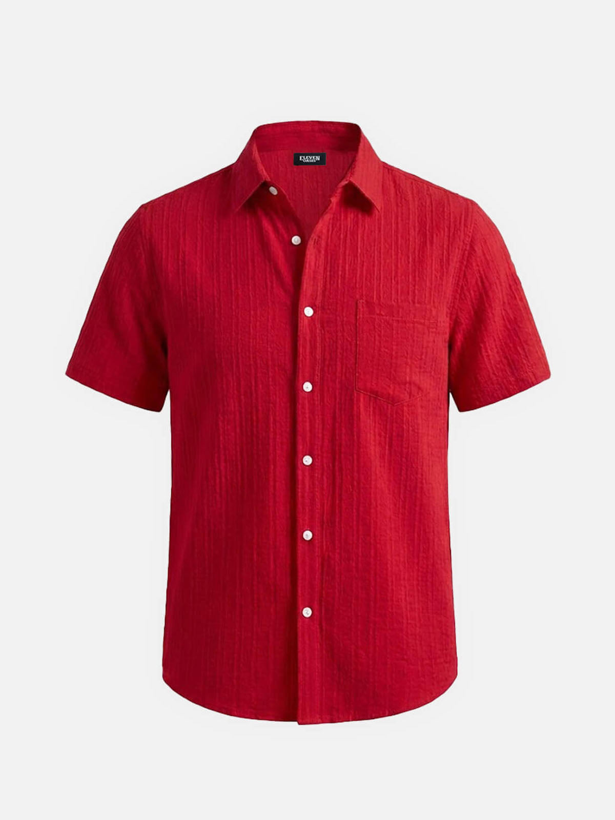 Men's Textured Short Sleeve Button-Up Shirt Eleven Oasis