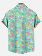 Men's Easter Egg Bunny Pattern Short Sleeve Shirt Summer Everest