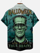 Men's Frankenstein Halloween Short Sleeve Shirt Summer Everest