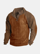 Men's Colorblock Raglan Corduroy Pullover ElevenOasis