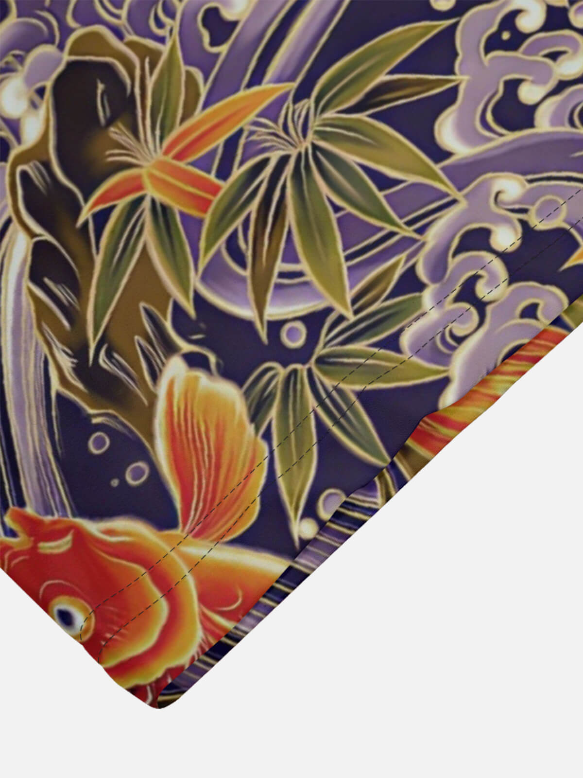 Men's Japanese Koi & Waves Camp Collar Short Sleeve Shirt Eleven Oasis