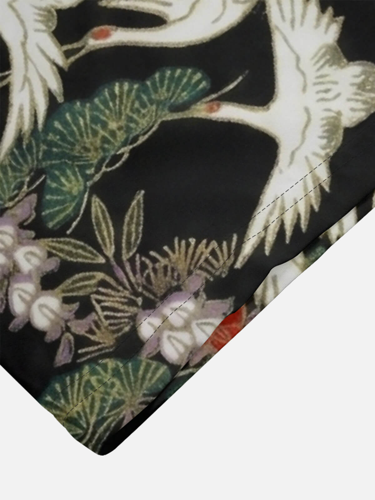 Men's Japanese Crane & Pine Camp Collar Short Sleeve Shirt Eleven Oasis