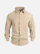 Men's Slim Fit Textured Cable Knit Long Sleeve Shirt Eleven Oasis