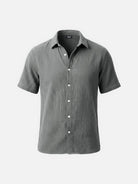 Men's Classic Cotton Crinkled Texture Short Sleeve Shirt Eleven Oasis