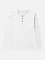 Men's Cotton Henley Long Sleeve Shirt Eleven Oasis