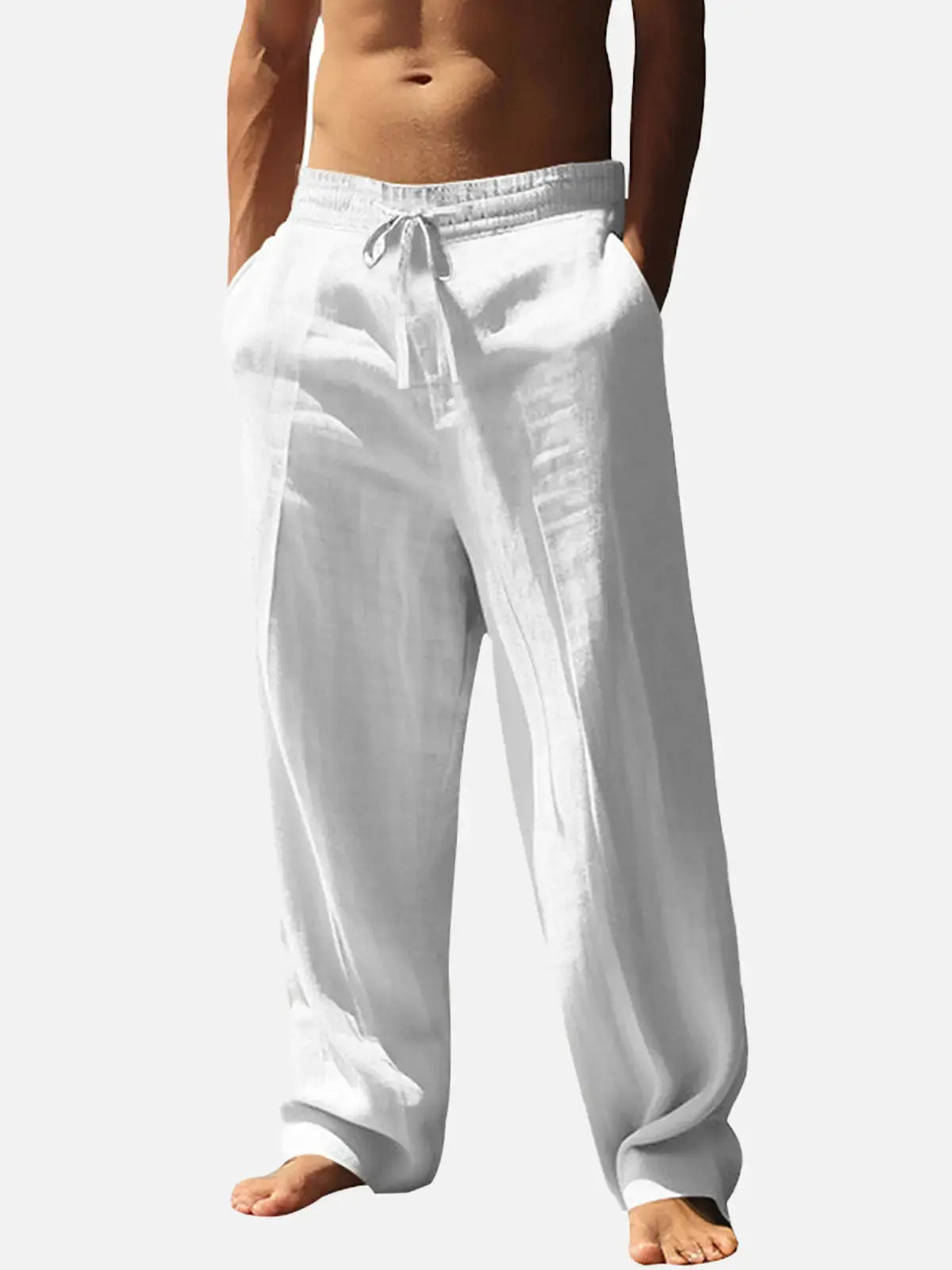 Men's Relaxed Linen Wide Leg Pants ElevenOasis