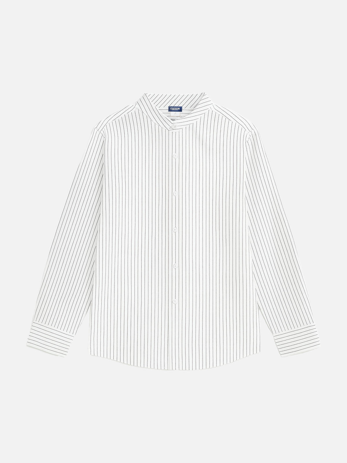 Men's Pinstripe Linen Blend Long Sleeve Shirt ElevenOasis