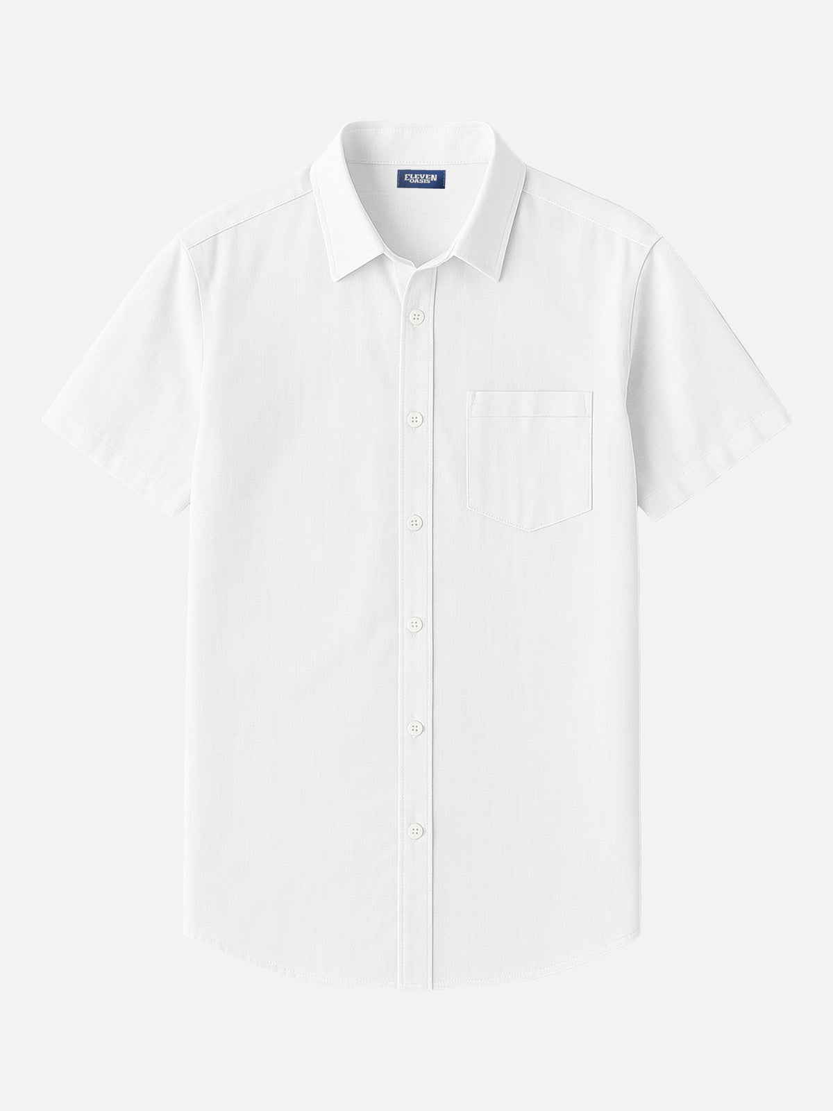 Men's Textured Cotton Classic Pocket Short Sleeve Shirt Eleven Oasis