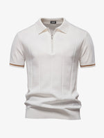 Men's Refined Slim Polo Knit Short Sleeve Shirt Eleven Oasis