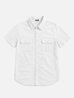 Men's Linen Blend Dual Pocket Short Sleeve Shirt Eleven Oasis