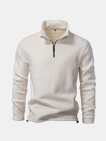 Men's Quarter-Zip Fleece Pullover Sweatshirt ElevenOasis