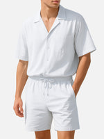 Men's Summer Casual Vacation Camp Collar Set Eleven Oasis