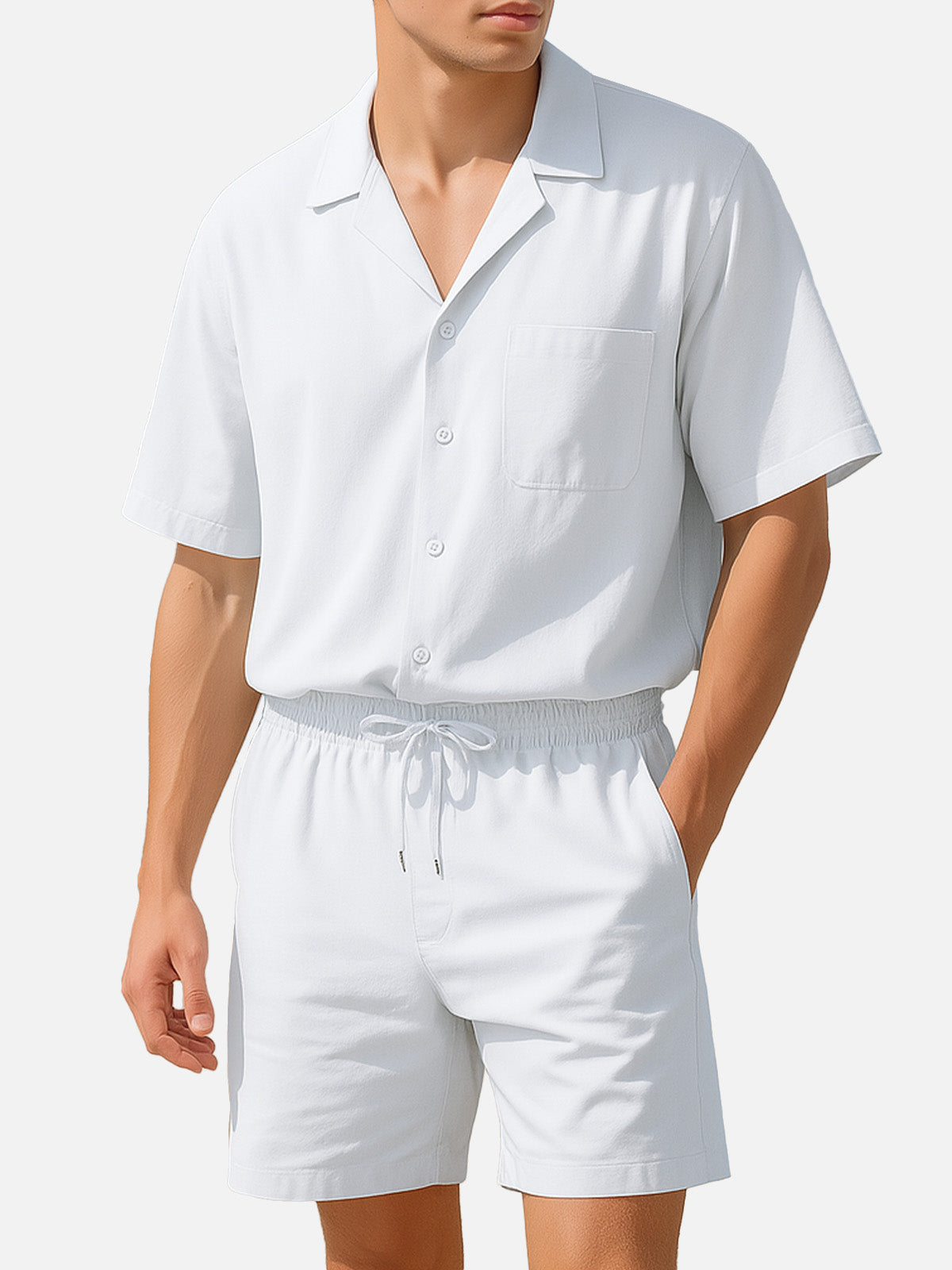 Men's Summer Casual Vacation Camp Collar Set Eleven Oasis