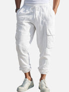 Men's Casual Linen Cargo Jogger Pants ElevenOasis