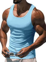 Men's Solid Color Slim Fit Tank Top Eleven Oasis