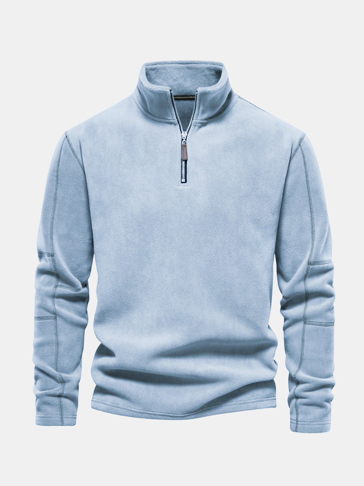 Men's Quarter-Zip Fleece Pullover Sweatshirt ElevenOasis