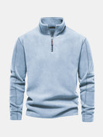 Men's Quarter-Zip Fleece Pullover Sweatshirt Eleven Oasis