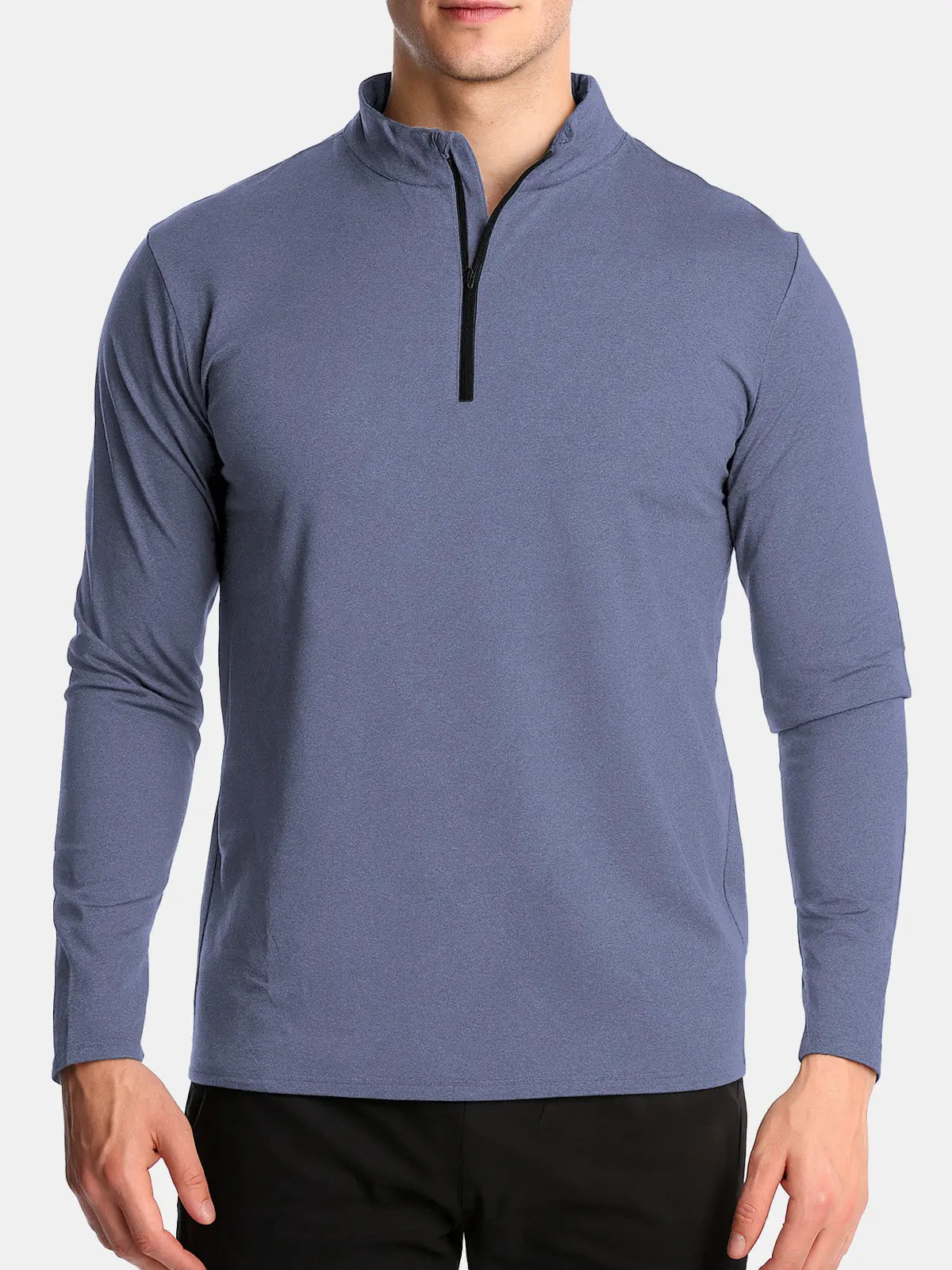 Men's Slim Fit Half-Zip Performance Long Sleeve Shirt Eleven Oasis