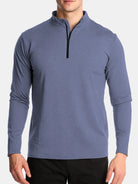 Men's Slim Fit Half-Zip Performance Long Sleeve Shirt Eleven Oasis