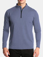 Men's Slim Fit Half-Zip Performance Long Sleeve Shirt Eleven Oasis