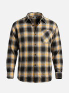 Men's Shadow Plaid Pocket Long Sleeve Shirt Eleven Oasis