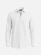 Men's Linen Blend Regular Fit Long Sleeve Shirt Eleven Oasis