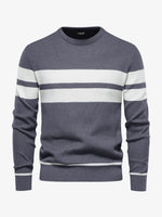Men's Slim Stripe Knit Sweater Eleven Oasis