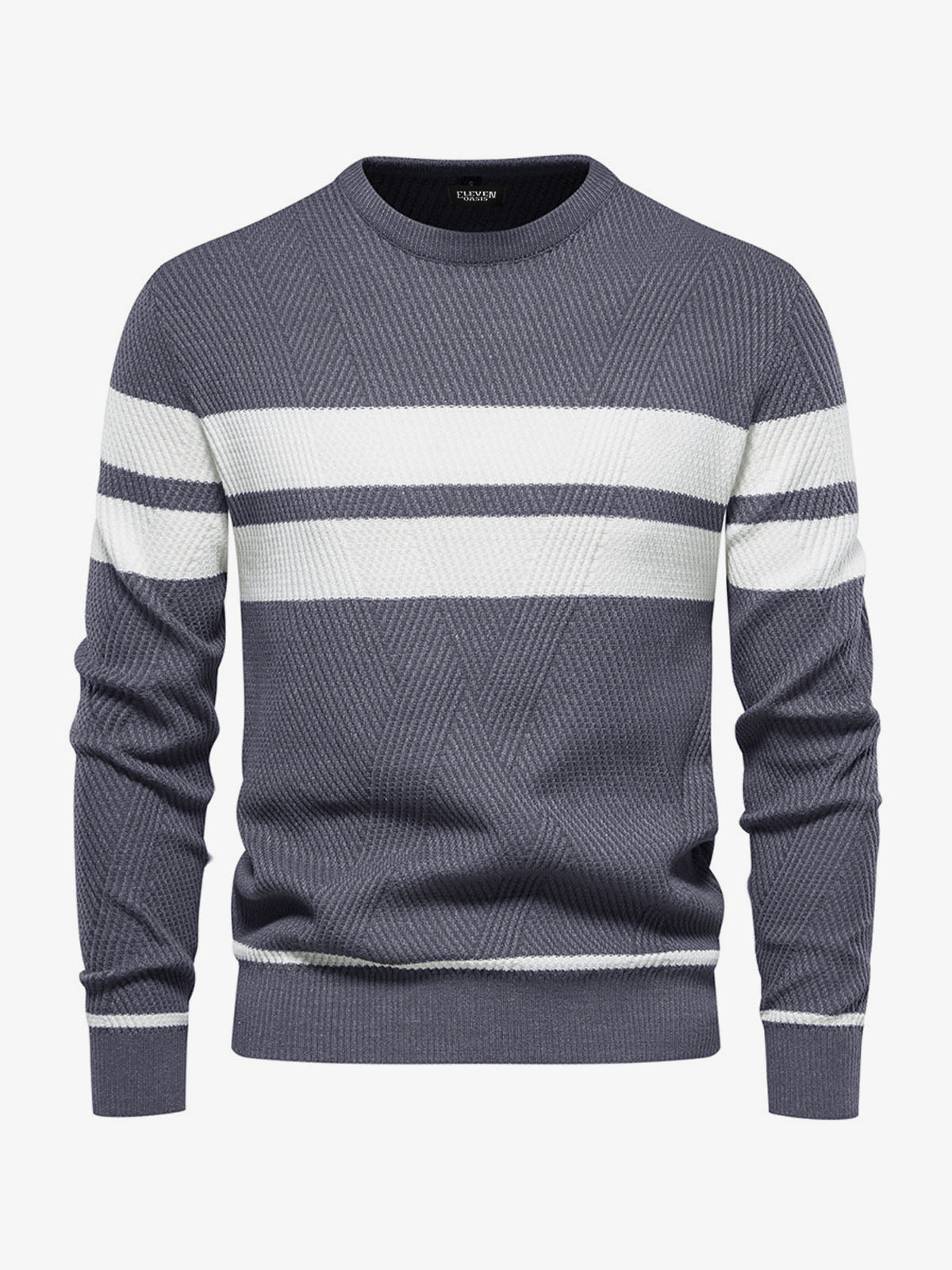 Men's Slim Stripe Knit Sweater Eleven Oasis