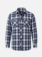 Men's Brushed Plaid Double Pocket Long Sleeve Flannel Shirt Eleven Oasis
