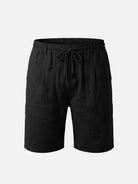 Men's Linen Cotton Blend Drawstring Shorts Eleven Oasis