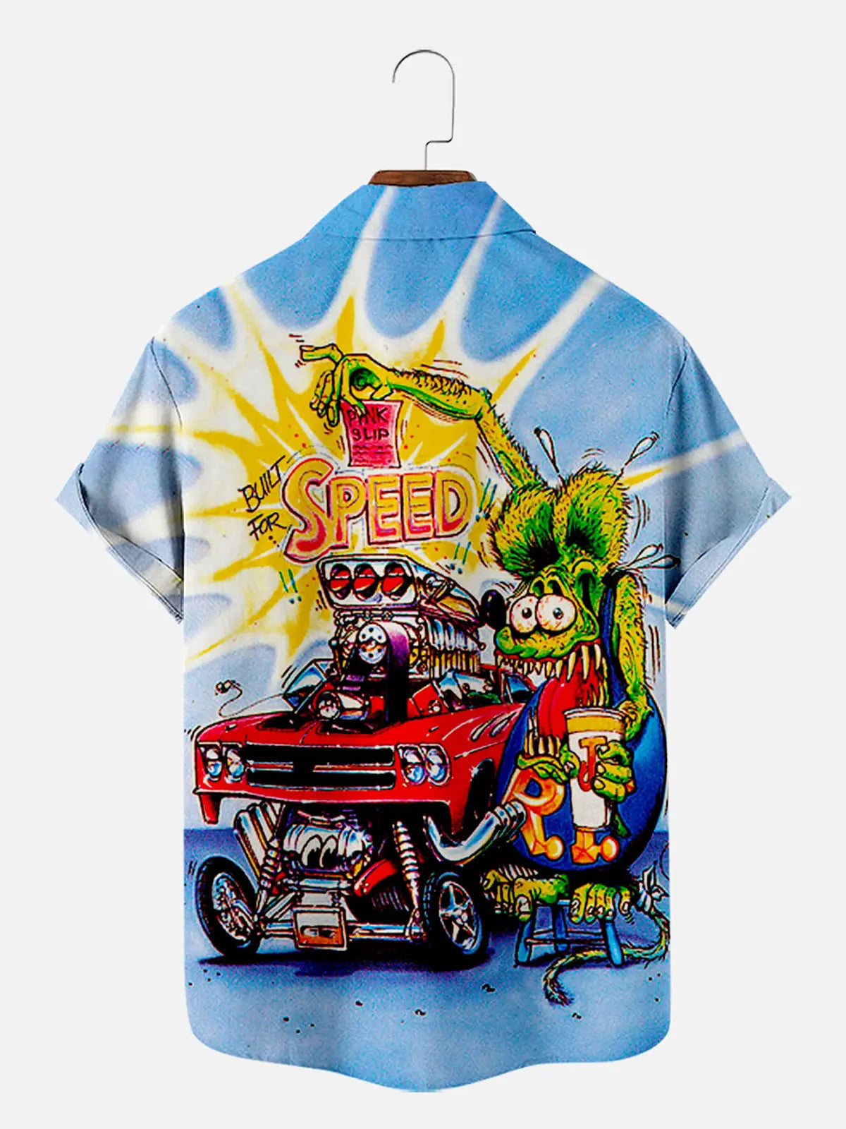 Car Anime Short Sleeve Shirt Eleven Oasis