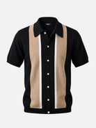 Men's Retro Panel Short Sleeve Knit Shirt Eleven Oasis