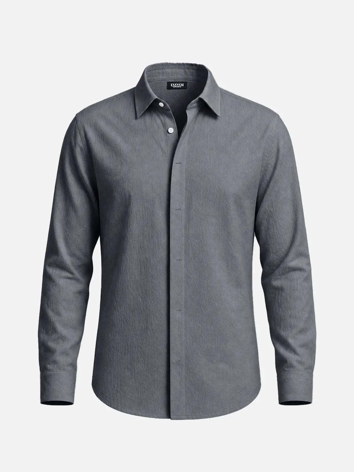 Men's Linen-Like Regular Fit Long Sleeve Shirt Eleven Oasis