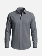Men's Linen-Like Regular Fit Long Sleeve Shirt Eleven Oasis