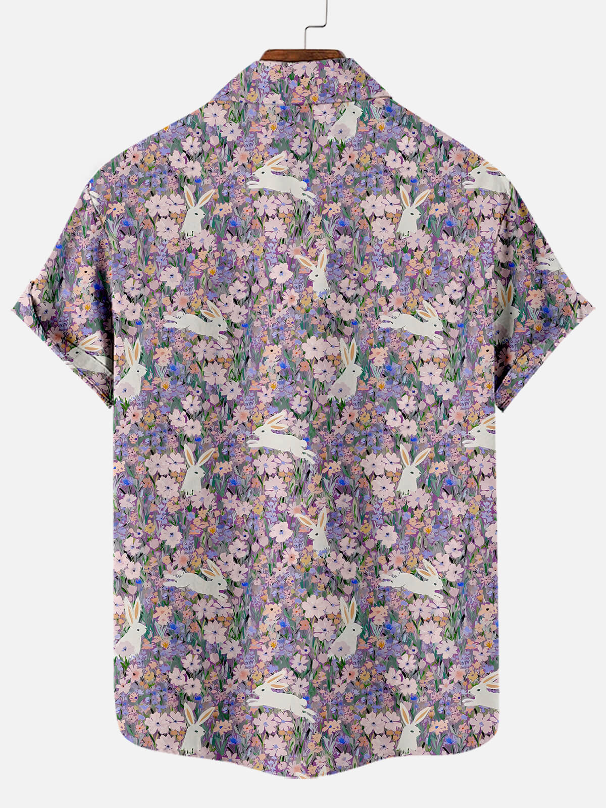 Men's Easter Egg Bunny Pattern Short Sleeve Shirt Summer Everest