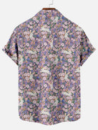 Men's Easter Egg Bunny Pattern Short Sleeve Shirt Summer Everest