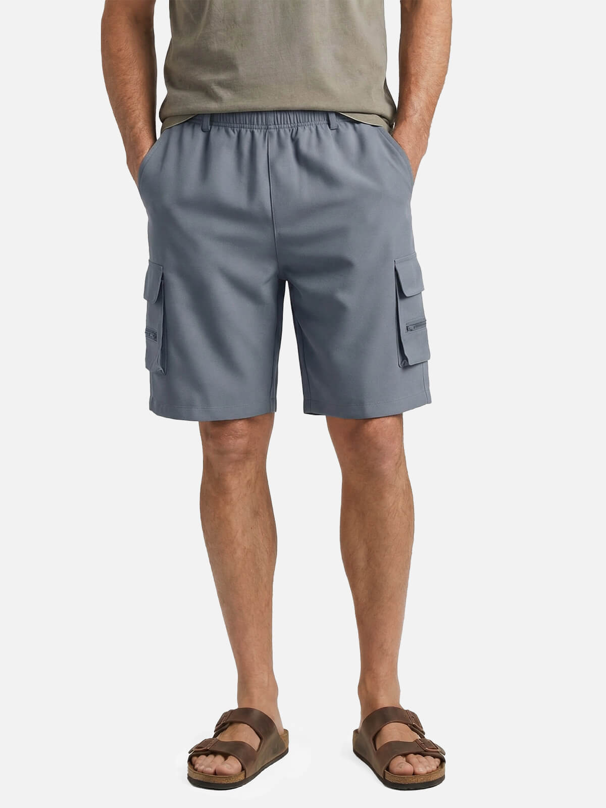 Men's Classic Utility Elastic Waist Cargo Shorts Eleven Oasis
