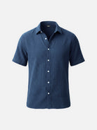 Men's Classic Cotton Crinkled Texture Short Sleeve Shirt Eleven Oasis