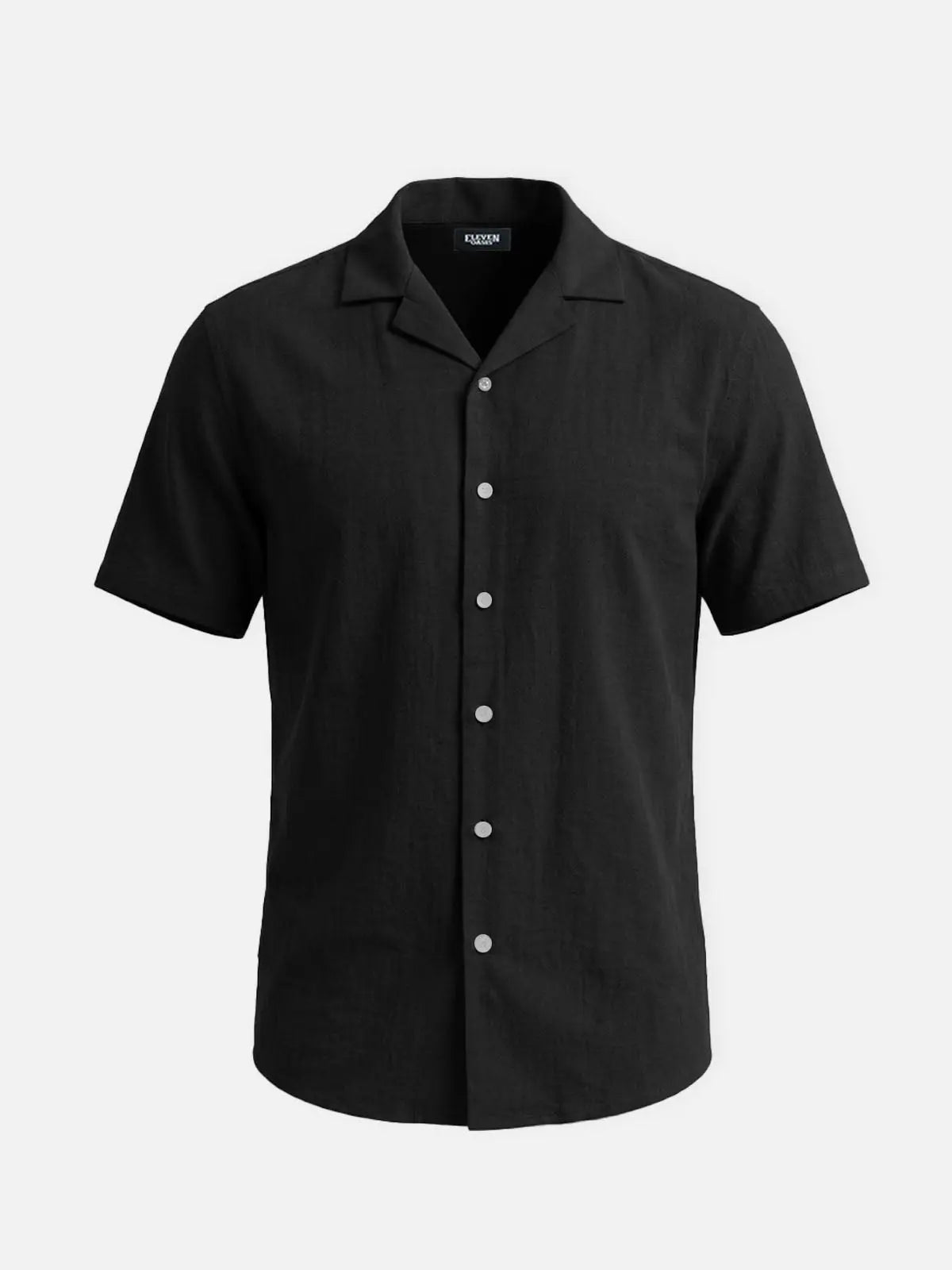 Men's Cotton-Linen Blend Short Sleeve Shirt ElevenOasis