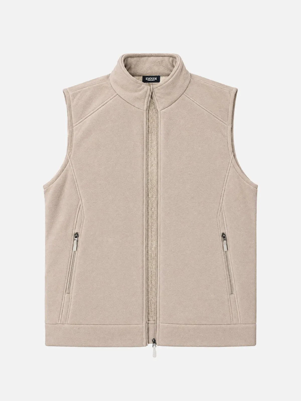Men's Sherpa-Lined Regular Fit Zip-Up Fleece Vest