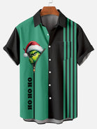 Christmas Grinch Striped Men's Short Sleeve ShirtMens short sleeve shirts Big and tall Mens shirts Short sleeve shirts for men Mens 4xl shirts Casual short sleeve shirts